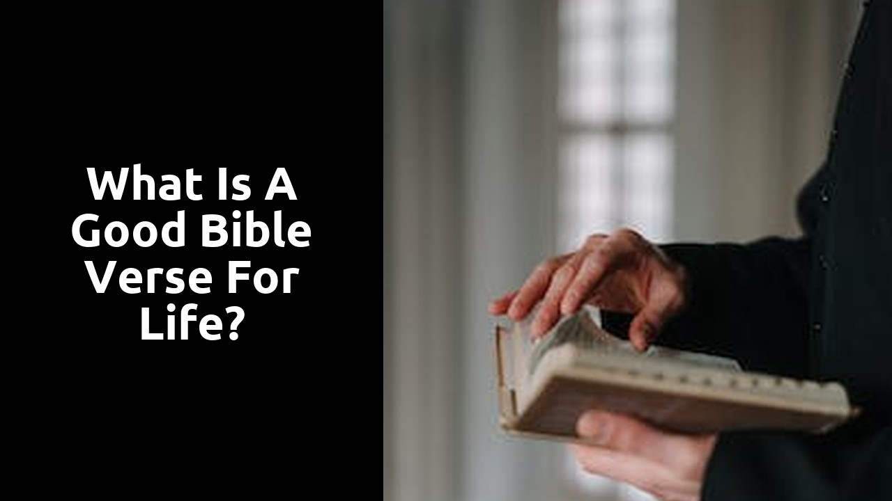 What is a good Bible verse for life?
