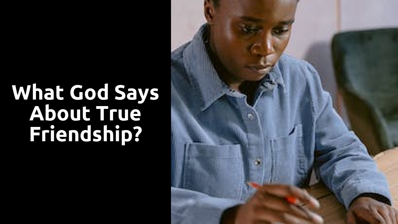 What God says about true friendship?