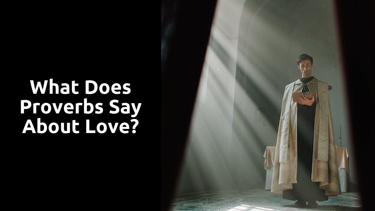 What does Proverbs say about love?