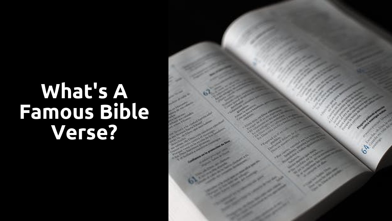 What's a famous Bible verse?