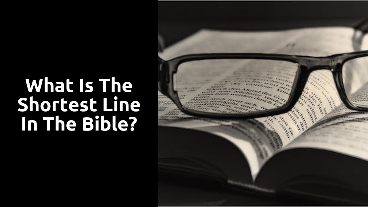 What is the shortest line in the Bible?