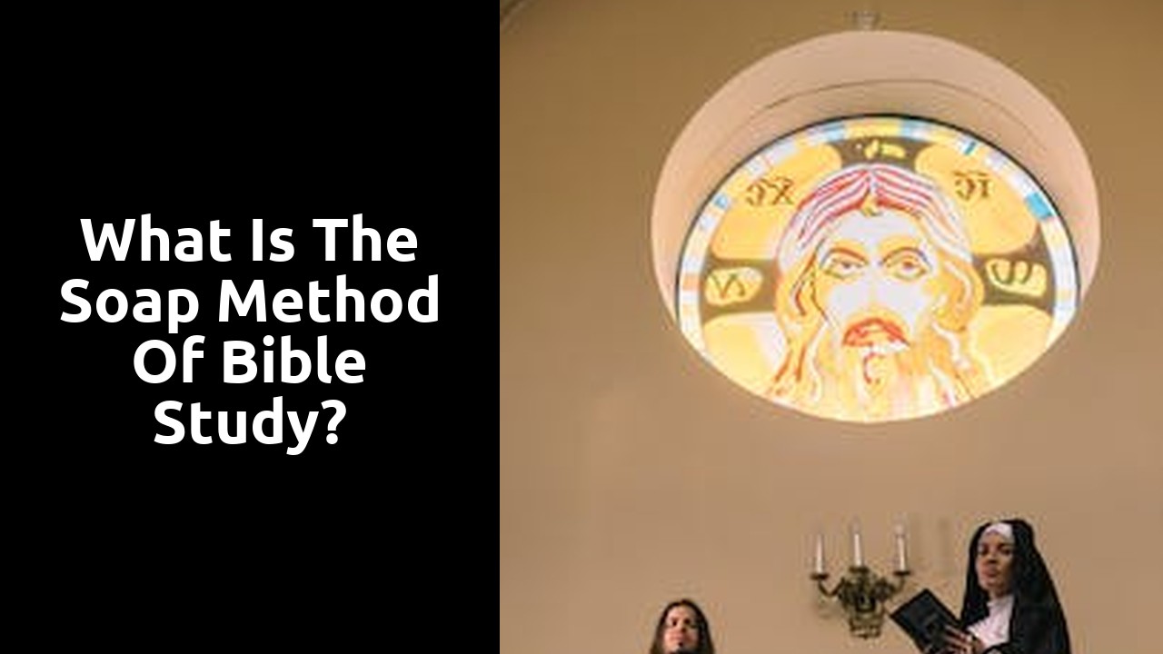 What is the soap method of Bible study?